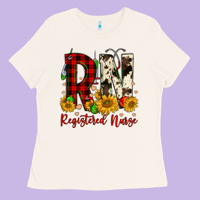 Christmas Rn Registered Nurse Ladies Tee Designed By Fadigitalartstudio