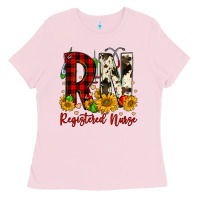Bubblegum Pink christmas rn registered nurse Ladies Tee - FaDigitalArtStudio