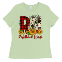 Matcha christmas rn registered nurse Ladies Tee - FaDigitalArtStudio