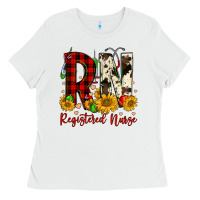 White christmas rn registered nurse Ladies Tee - FaDigitalArtStudio