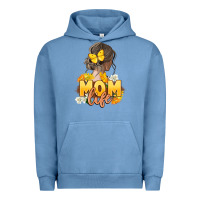 Pigment Pebble Blue Mom life Mother's Day Urban Hoodie - FaDigitalArtStudio