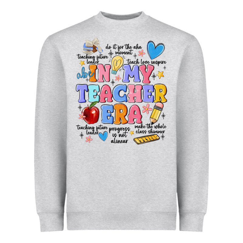 In My Teacher Era Heavyweight Sweatshirt by MaliasSmallBusiness | Teevron