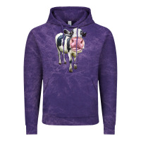 Cloud Purple Cute Holstein Vintage Hoodie - LillyAllenDesigns