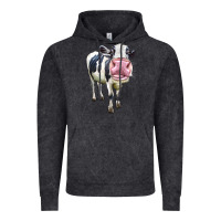 Vintage Black Cute Holstein Vintage Hoodie - LillyAllenDesigns