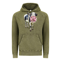 Vintage Olive Cute Holstein Vintage Hoodie - LillyAllenDesigns