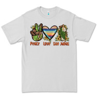 Dove Grey peace love san judas Premium Tee - JahusDesignShop