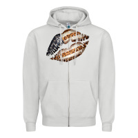 Dove Grey Vintage American Flag With Leopard Pattern Zipper Hoodie - Bettercallsaul