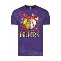Cloud Purple busy raising ballers Vintage Tee - MaliasSmallBusiness