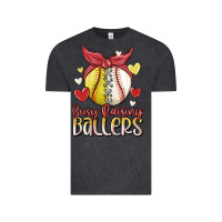 Vintage Black busy raising ballers Vintage Tee - MaliasSmallBusiness