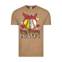 Vintage Coffee busy raising ballers Vintage Tee - MaliasSmallBusiness