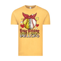 Vintage Mustard busy raising ballers Vintage Tee - MaliasSmallBusiness