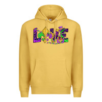 Antique Gold mardi gras love Premium Hoodie - JahusDesignShop