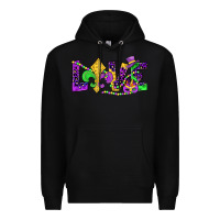 Black mardi gras love Premium Hoodie - JahusDesignShop