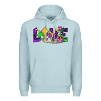 Blue Mist mardi gras love Premium Hoodie - JahusDesignShop