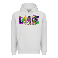 Dove Grey mardi gras love Premium Hoodie - JahusDesignShop