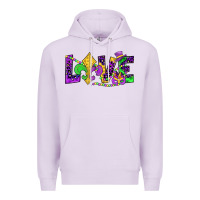 Lilac mardi gras love Premium Hoodie - JahusDesignShop