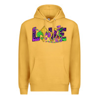 Mustard mardi gras love Premium Hoodie - JahusDesignShop