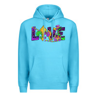 Ocean Blue mardi gras love Premium Hoodie - JahusDesignShop