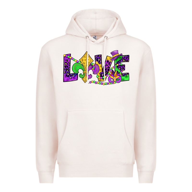 Mardi Gras Love Premium Hoodie by JahusDesignShop | Teevron