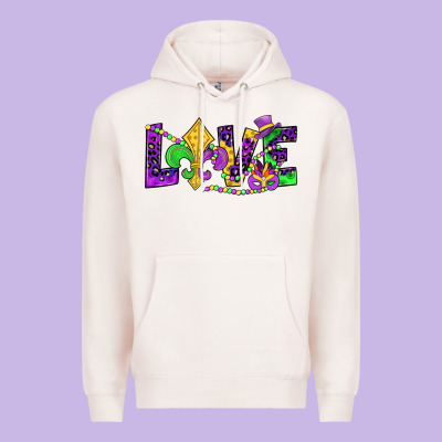 Mardi Gras Love Premium Hoodie Designed By Jahusdesignshop