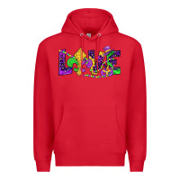 Red mardi gras love Premium Hoodie - JahusDesignShop