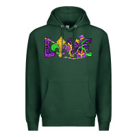 Sports Green mardi gras love Premium Hoodie - JahusDesignShop