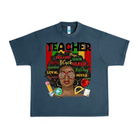 Midnight Navy black woman teacher Urban Heavy Tee - MaliasSmallBusiness