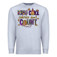 Heather Grey King cake calories don't count Premium Sweatshirt - HowdyJamesFarm