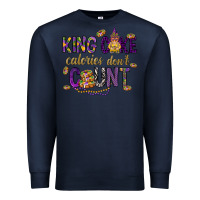 Navy King cake calories don't count Premium Sweatshirt - HowdyJamesFarm