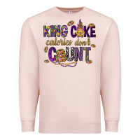 Pale Pink King cake calories don't count Premium Sweatshirt - HowdyJamesFarm