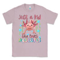 Lilac just a kid who loves axolotls Classic Tee - MaliasSmallBusiness