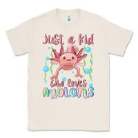 Natural just a kid who loves axolotls Classic Tee - MaliasSmallBusiness