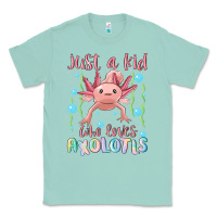 Seafoam just a kid who loves axolotls Classic Tee - MaliasSmallBusiness