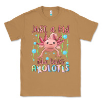 Toasted Coconut just a kid who loves axolotls Classic Tee - MaliasSmallBusiness