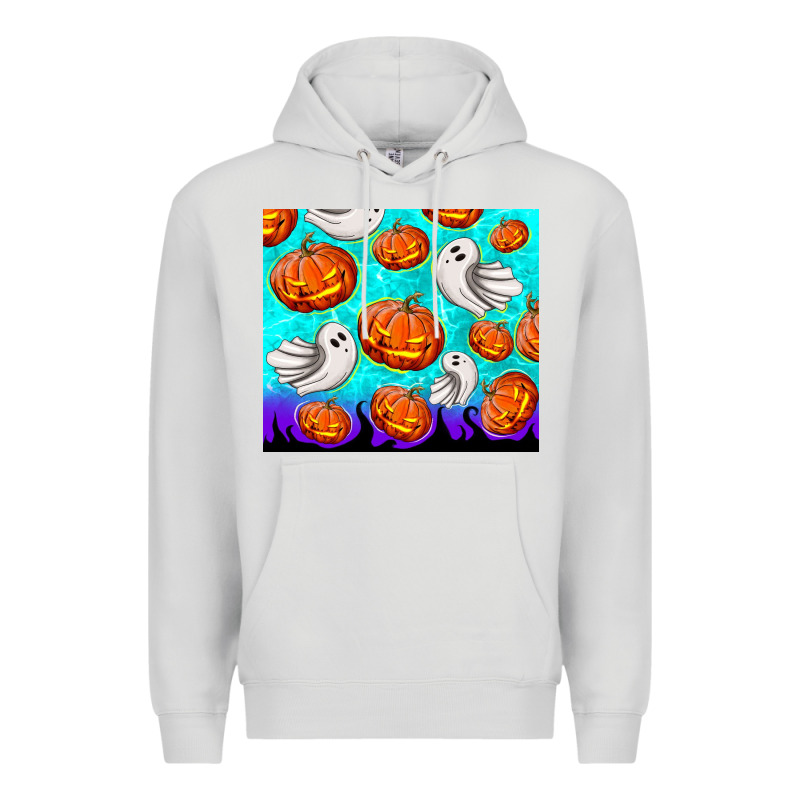 Halloween Pumpkins With Ghosts Premium Hoodie by TumblerDesignByShophia | Teevron