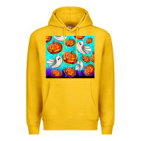 Lemon halloween pumpkins with ghosts Premium Hoodie - TumblerDesignByShophia