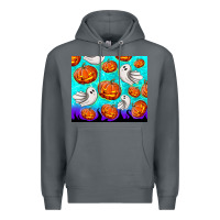 Rock halloween pumpkins with ghosts Premium Hoodie - TumblerDesignByShophia