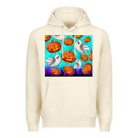 Sandshell halloween pumpkins with ghosts Premium Hoodie - TumblerDesignByShophia