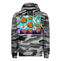 Slate Camo halloween pumpkins with ghosts Premium Hoodie - TumblerDesignByShophia
