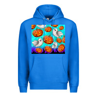True Royal halloween pumpkins with ghosts Premium Hoodie - TumblerDesignByShophia