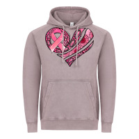 Breast Cancer Awareness Heart Vintage Hoodie | Teevron