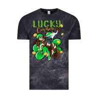 Cloud Black lucky cowboy Vintage Tee - MaliasSmallBusiness