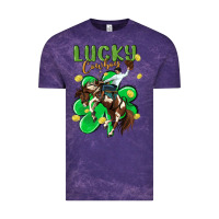 Cloud Purple lucky cowboy Vintage Tee - MaliasSmallBusiness