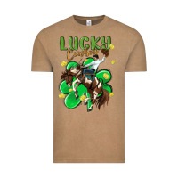 Vintage Coffee lucky cowboy Vintage Tee - MaliasSmallBusiness