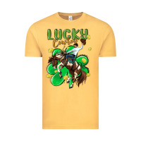 Vintage Mustard lucky cowboy Vintage Tee - MaliasSmallBusiness