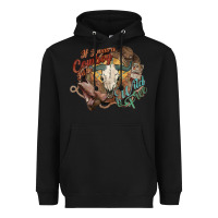 Black Cowboy wild and free western Heavyweight Hoodie - HowdyJamesFarm