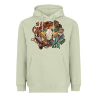 Matcha Cowboy wild and free western Heavyweight Hoodie - HowdyJamesFarm