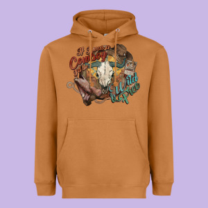 Cowboy Wild And Free Western Heavyweight Hoodie Designed By Howdyjamesfarm
