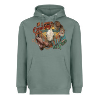Sage Cowboy wild and free western Heavyweight Hoodie - HowdyJamesFarm
