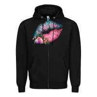 Black Eared Turquoise Pink Easter Lips Zipper Hoodie - Bettercallsaul